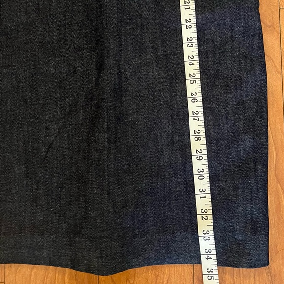 Nicole Miller Atelier Size 2 Strapless Blue Denim Sheath Black Office Classic - Picture 4 of 10